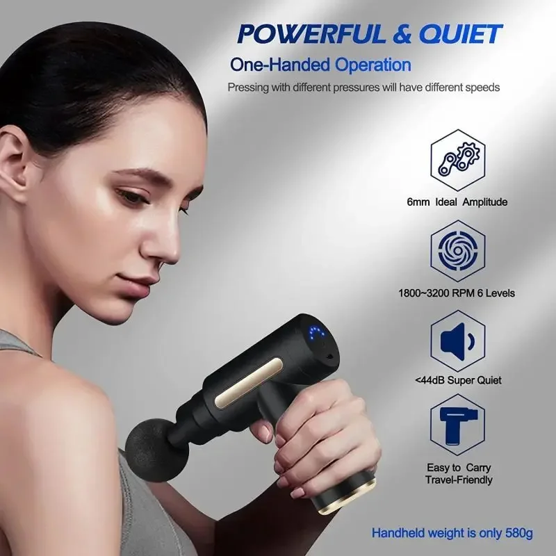 Pistola de massagem fascial po - Massage Gun Deep Tissue avaliação e preço